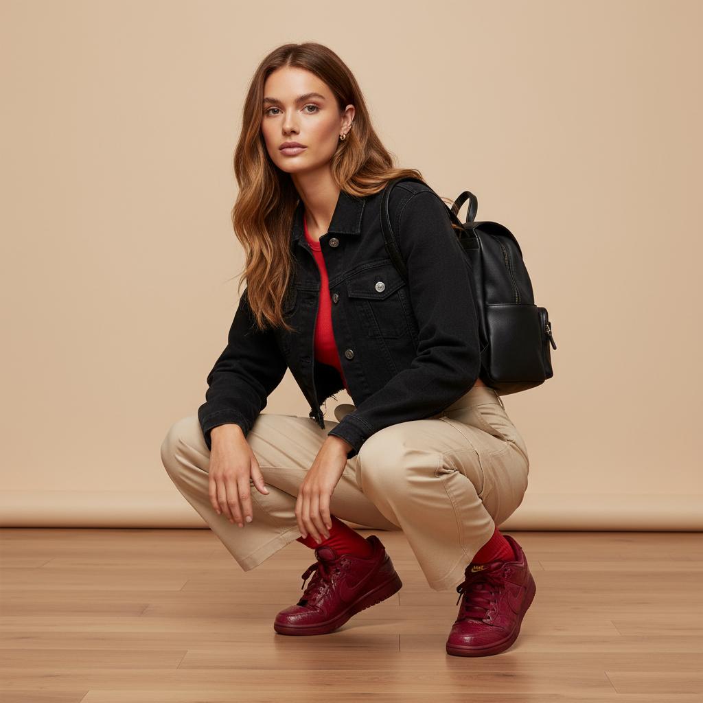 Nike Dunk Low Team Red Croc Metallic Gold Womens Shoes HV4388-600