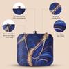 Quirky Multicolor Printed Statement Box Clutch with Detachable Strap Chain - Fashion Sling Bag for Occasions & Festivals - Gift for Women