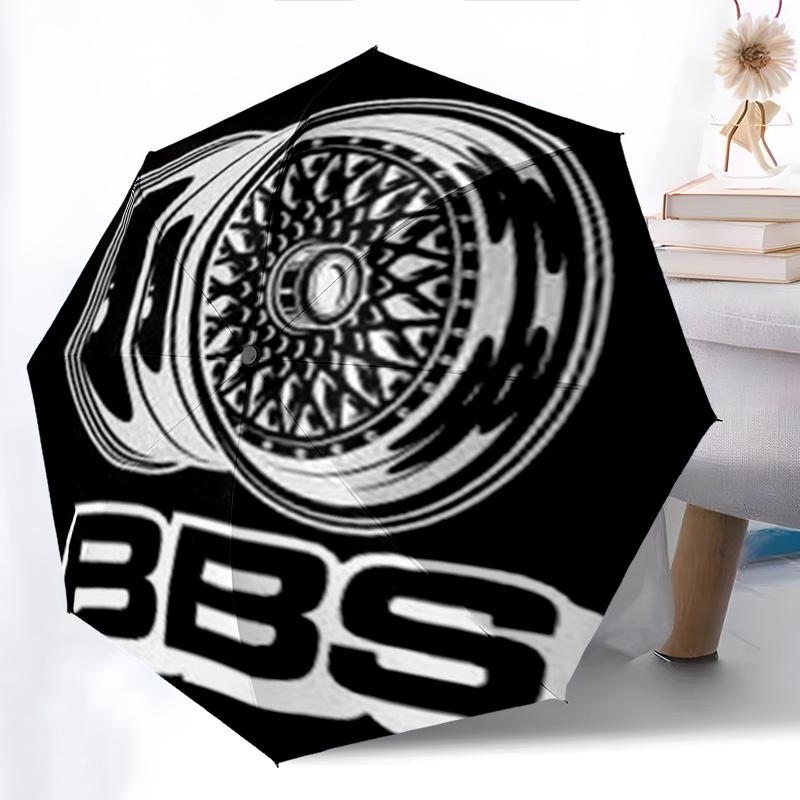 BBS Wheels: Precision Style Folding Umbrella 8 Paraphenoid Bones Suitable for All Seasons Sun Umbrella Outdoor Travel