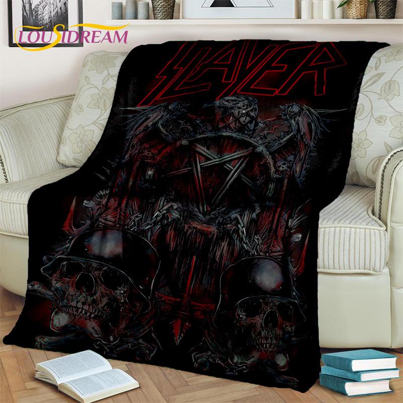 Rock Heavy Metal Slayer Band Blanket,Soft Throw Blanket for Home Bedroom Bed Sofa Picnic Travel Office Rest Cover Blanket Kids