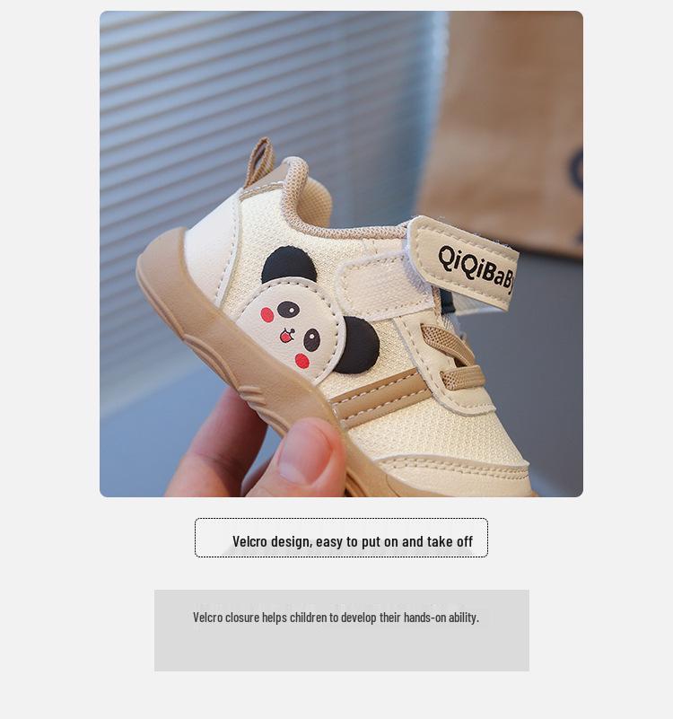 2025 Breathable Mesh Baby Walker Shoes, Soft Sole Cartoon Design for Boys & Girls