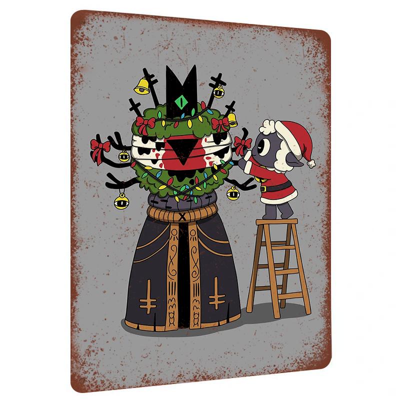 

Holiday Limited Edition Cartoon Character Decorative Iron Painting Creative Home Wall Art 20x30cm（7.8x11.8inch）