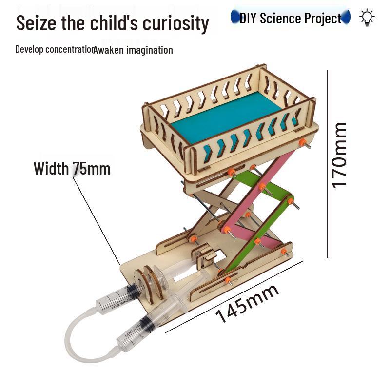 DIY Hydraulic Lifting Platform STEM Kit - Classroom Science Puzzle for Students
