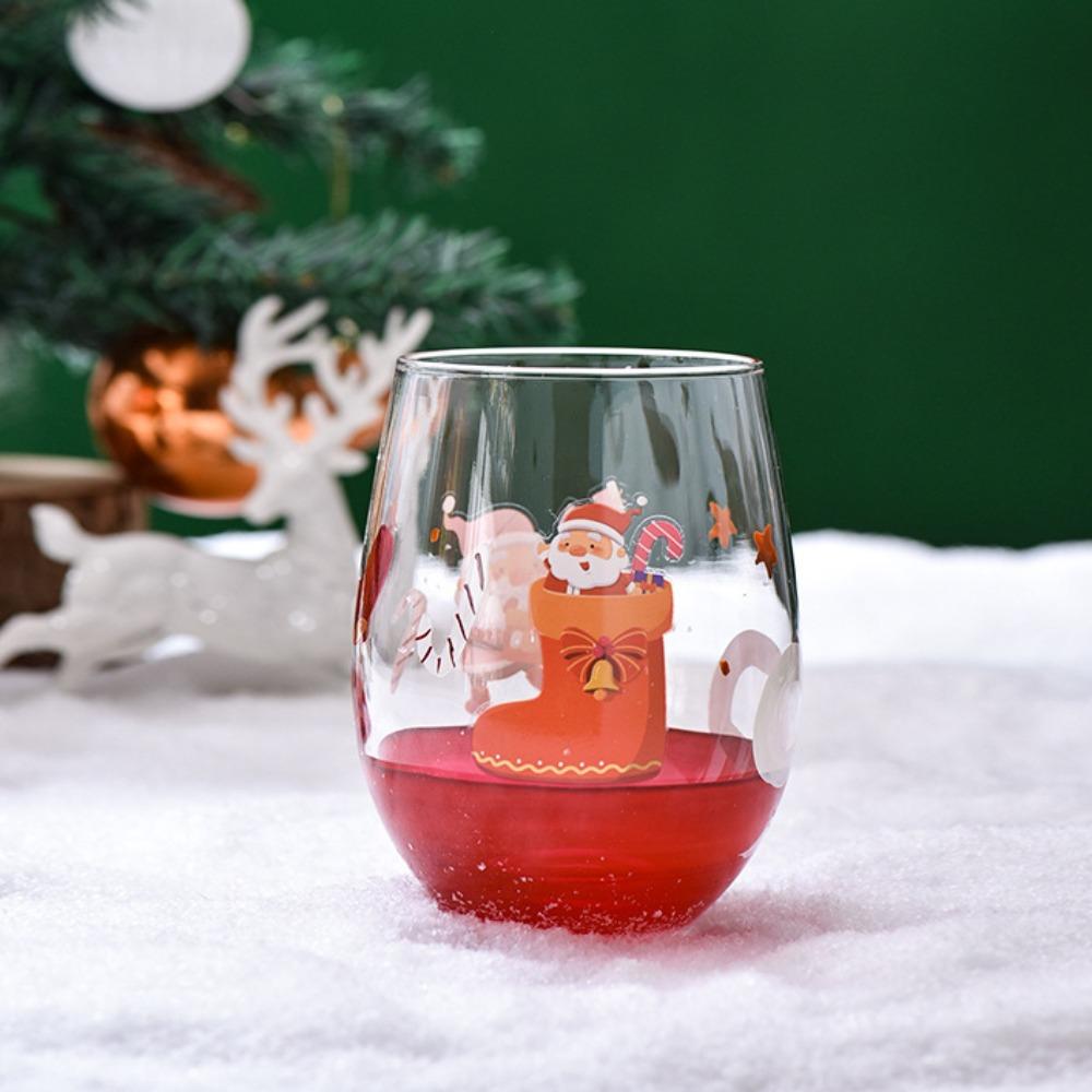 Transparent Red Wine Glass Hand Painted Wine Cups Household Crystal Cups Family Dinner