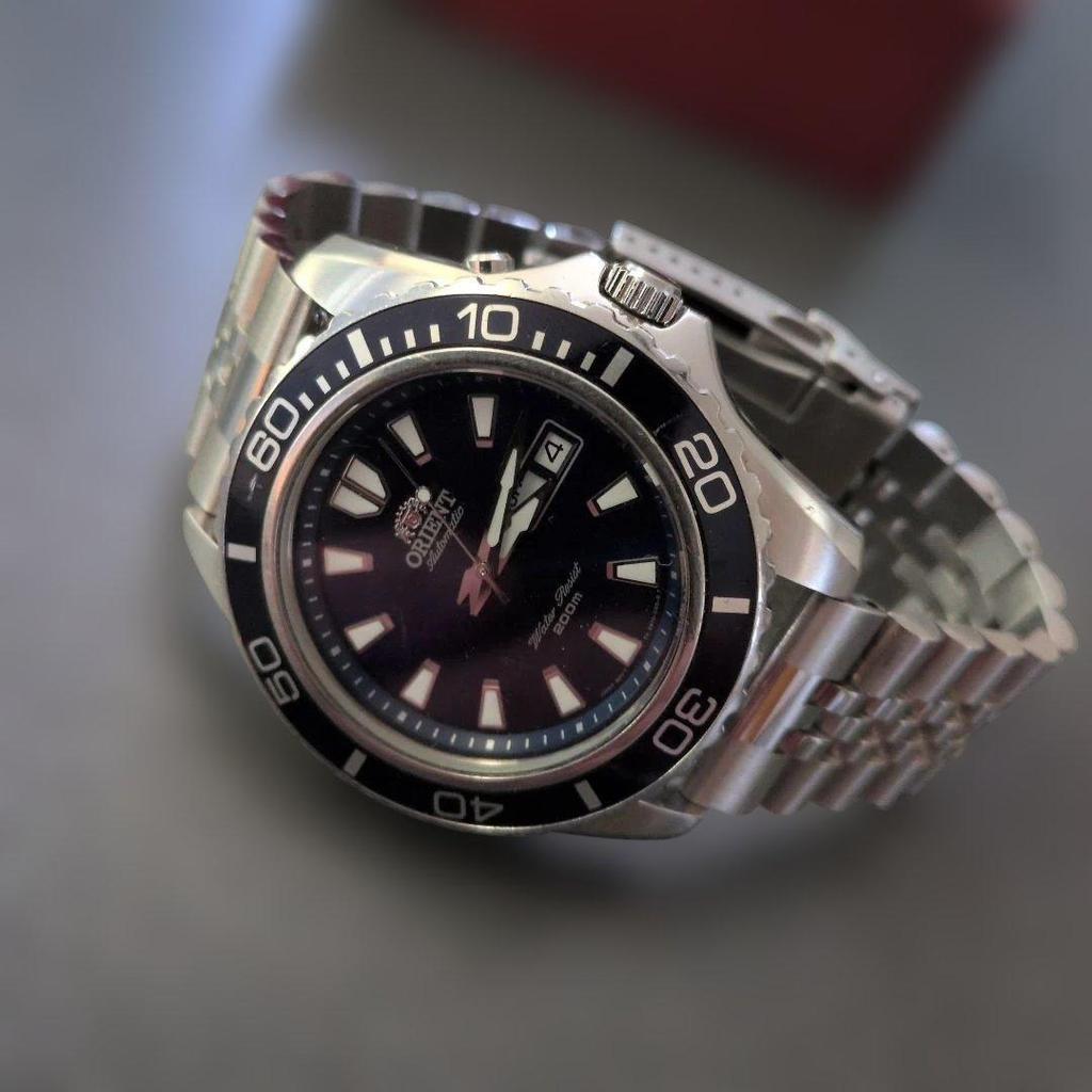 Used ORIENT MAKO XL Automatic Watch Cheap Setting. NAVY
