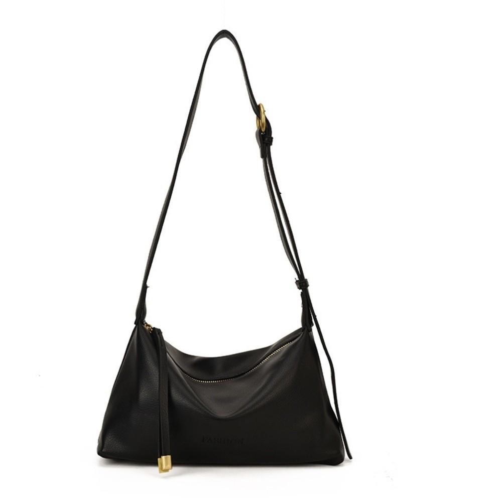 Fashion PU Leather Women Crossbody Bag Casual Retro Underarm Bag Versatile Large Capacity Dumpling Bag Daily Use