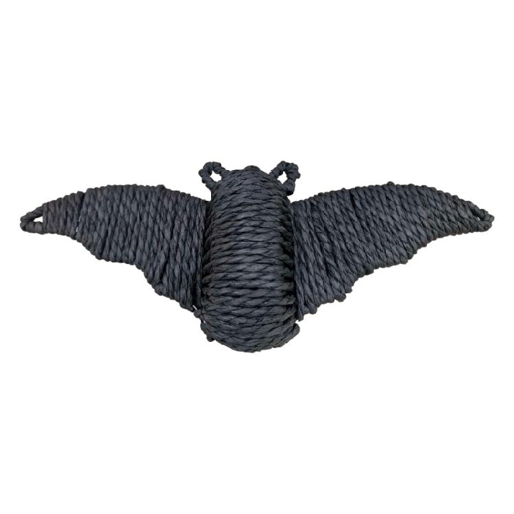 Top Loop Halloween Bat Decors , Straw-Look Seasonal Decoration for Entry Displays, Party Scenes and Fall Room Styling