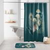 Peacock Ginko-blue Shower Curtain