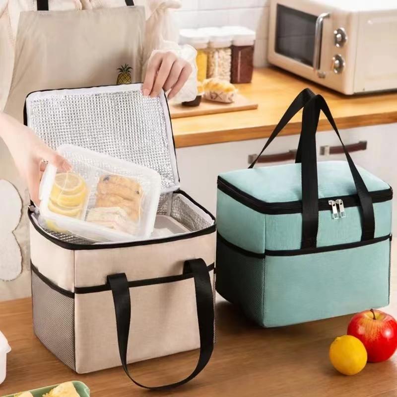 Fashion Large Capacity Leakproof Lunch Cooler Bags for Women Men Outdoor Travel Picnic Thermal Insulation Bag Box