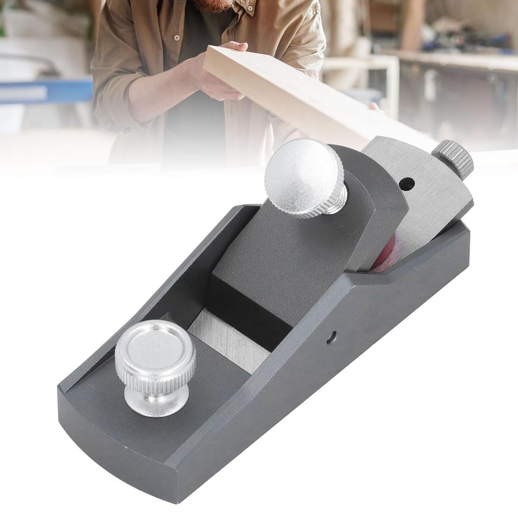 Malý ořezávací mini ruční hliníková slitina ocel VG10 s nastavitelným nastavením tloušťky řezu pro dřevoobráběcí hoblík, hoblík,