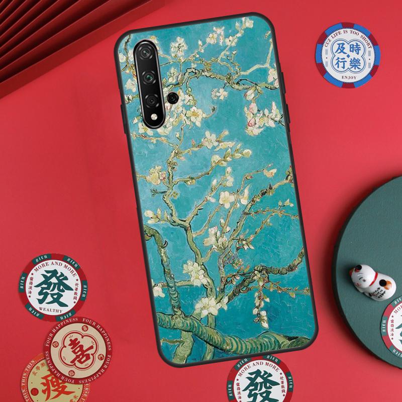 Blossoming Almond Tree For Huawei Nova Y60 Y70 Y90 Y72 Y73 Y61 Y91 7i 8i 11i 12i 12s 9 10 SE P20 P30 P40 Lite Case