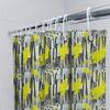 Modern Abstract Shower Curtain Artistic Black Yellow Splash Waterproof Bathroom Decor Set Vintage Textured Fabric Backdrop