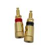2Pcs Copper Speaker Socket Audio Speaker Terminal Connector Binding Post Amplifier Cupper Gold-plated Banana Socket