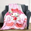 1 Stück My Melody Erdbeer-Decke Leichte Flanell-Kuscheldecke für Sofa Bett Reise Camping Wohnzimmer Büro Couch Stuhl