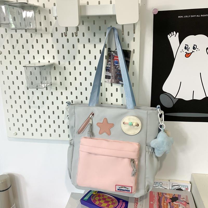 Japanese Tote Bag Fashionable Large Capacity Junior High School Students High School Students Carry Hand-held Tutoring Bags for Class