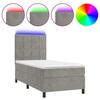 VidaXL Slat Bed Base with Mattress and LED, Upholstered Bed, Single Bed, Adult Bed for Interior Bedroom, 3136095