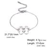 1pc Double Hand in Hand Silhouette Men's Bracelet 304 Stainless Steel Adjustable Chain Family Love Meaning Fashion Accessories Thanksgiving Gift