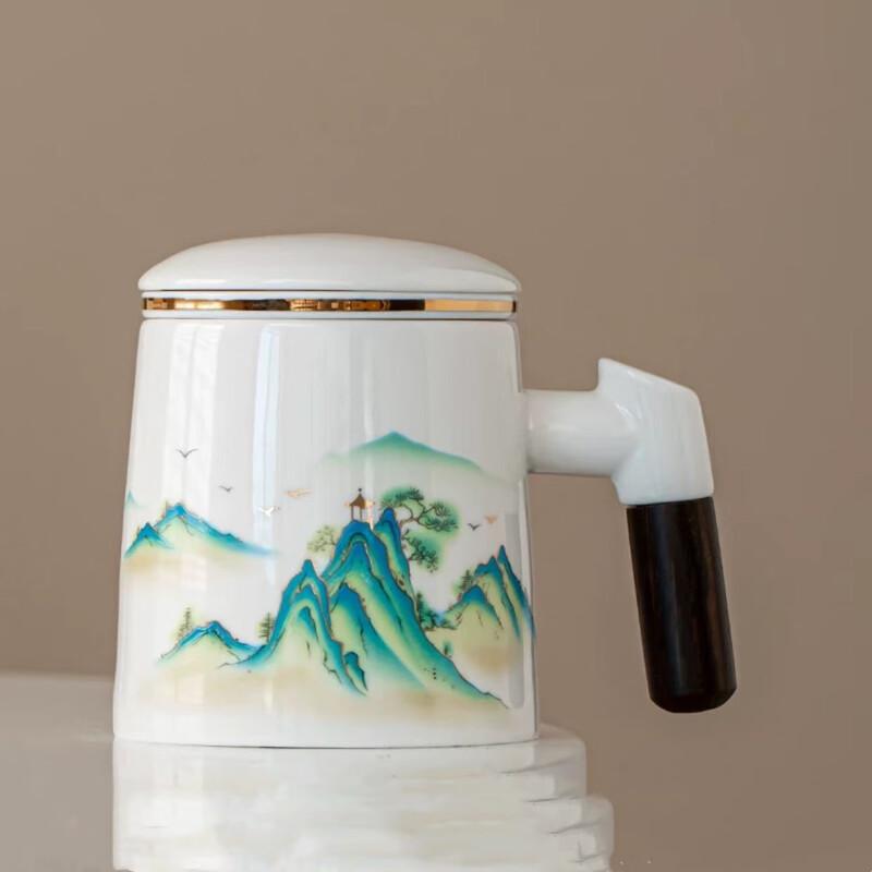 Ceramic Tea Infuser Mug with Filter and Lid