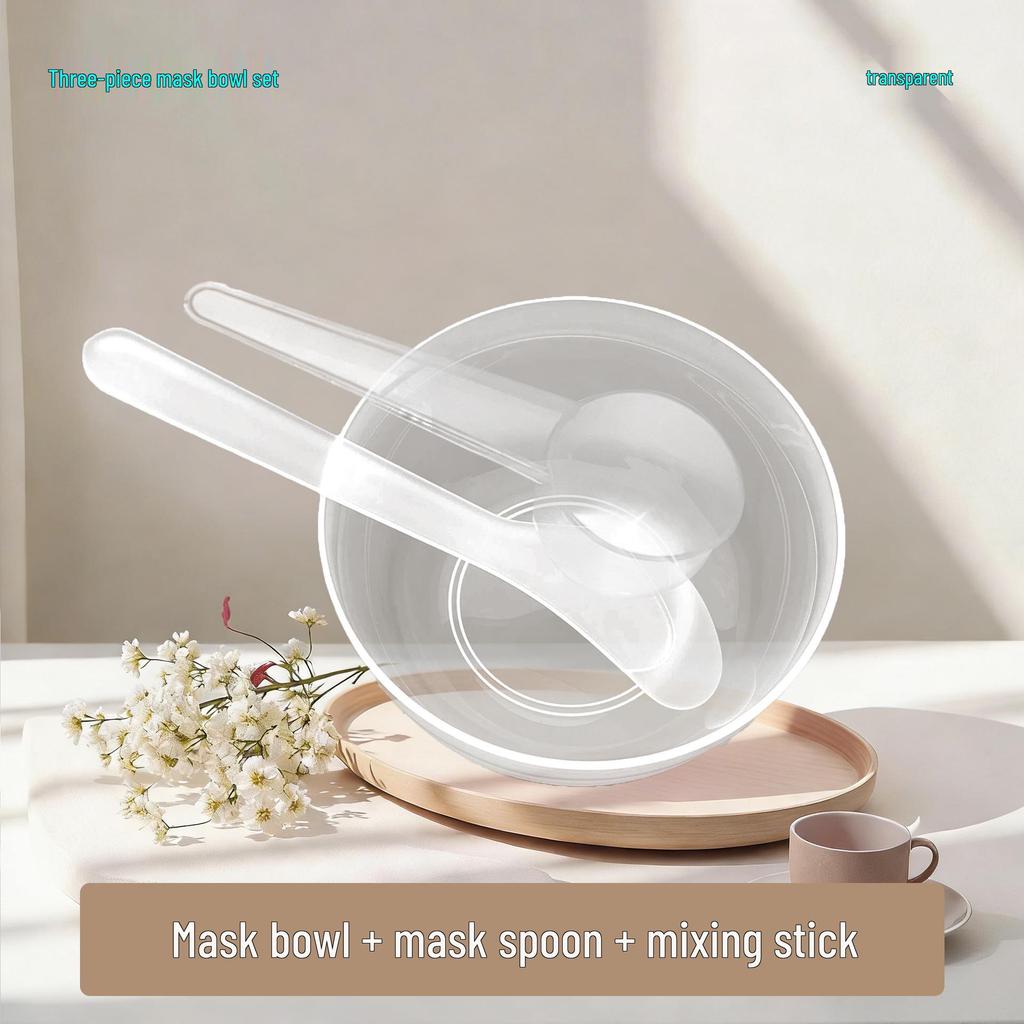 Set di Strumenti di Bellezza Fai da Te: Ciotola per mescolare, Bastoncino per maschera, Cucchiaio dosatore, Pennello in silicone, Ciotola in silicone
