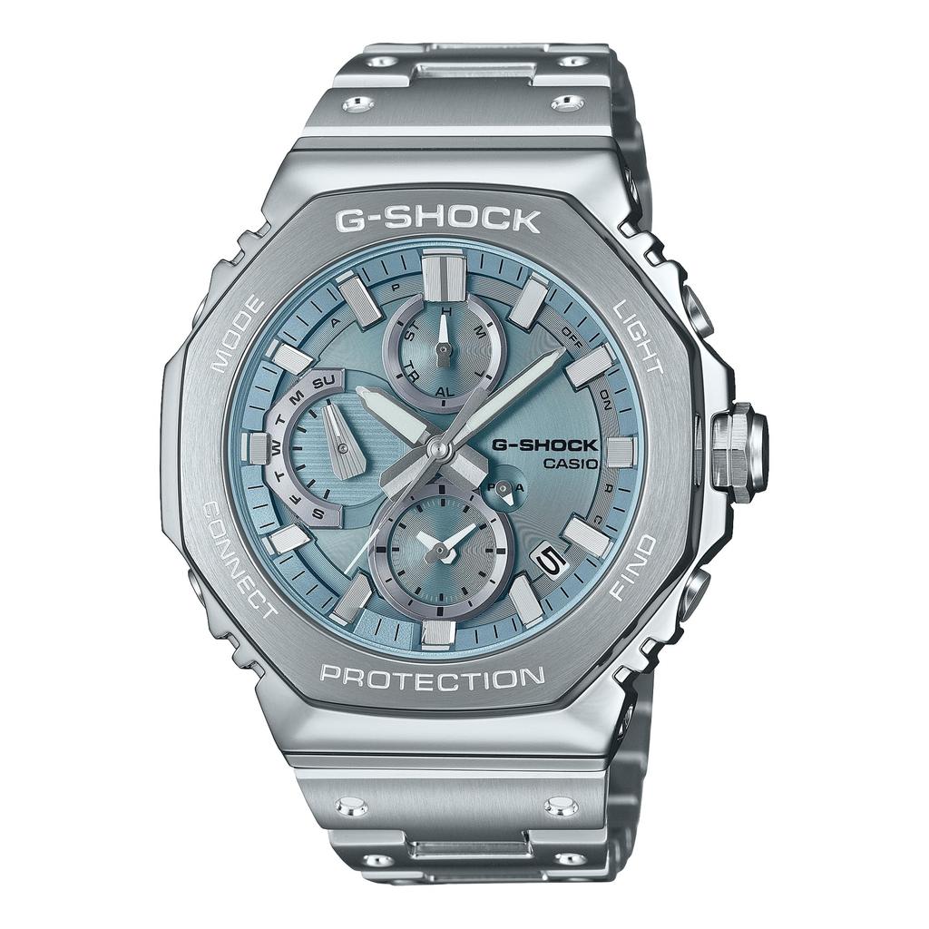 Casio Celokovové hodinky G-Shock s chronografem, Bluetooth Solar Power, pánské stříbrné, autentický japonský model GMC-B2100AD-2AJF