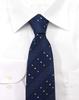Brand Made in Jacquard Dot Pattern [Michiko London] Necktie, Japan, Nishijin-ori Silk, 100% Weave, (Pattern C Navy)
