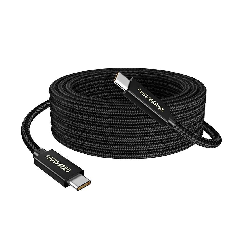 USB3.2 GEN2 20Gbps USB-C To USB-C Fast Charge 100W Nylon Braided Data Cable with 12 Months Warranty