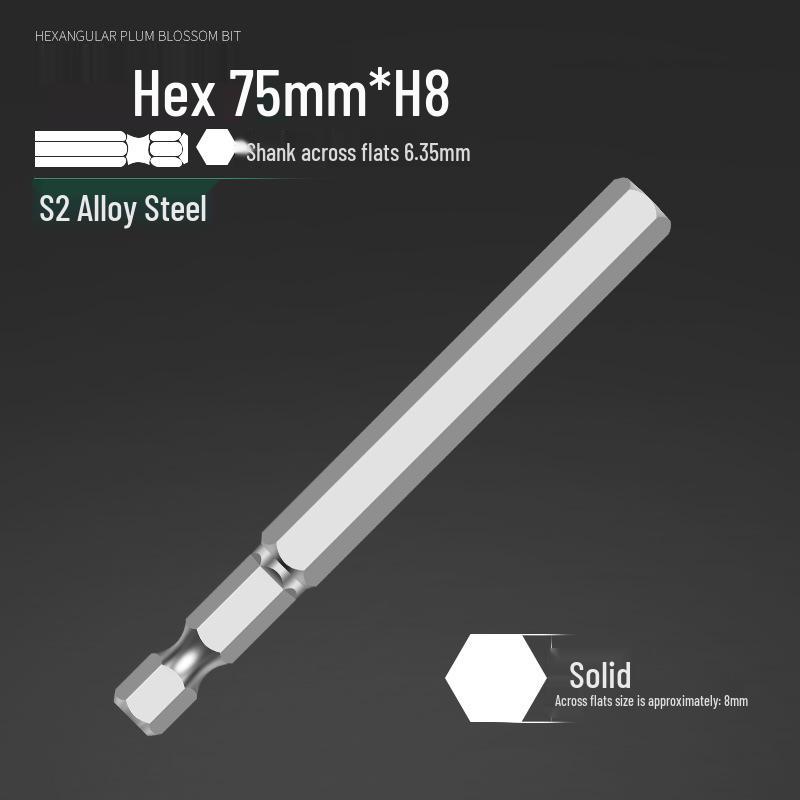 Alloy Steel Magnetic Hexagon Electric & Air Screwdriver Bit Set