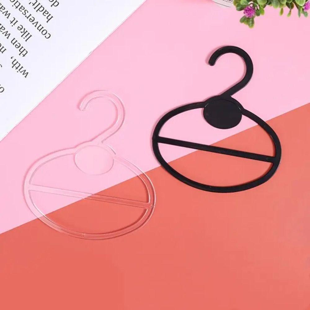 10Pcs Oval Coat Hanger Transparent Tie Display Racks Clothes Display Holder  Closet Organizer