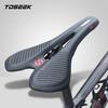 TOSEEK High-Modulus Carbon Base Bike Saddle Microfiber Leather Perforated Surface 7x9mm Carbon Rails Road Racing Bicycle Seat