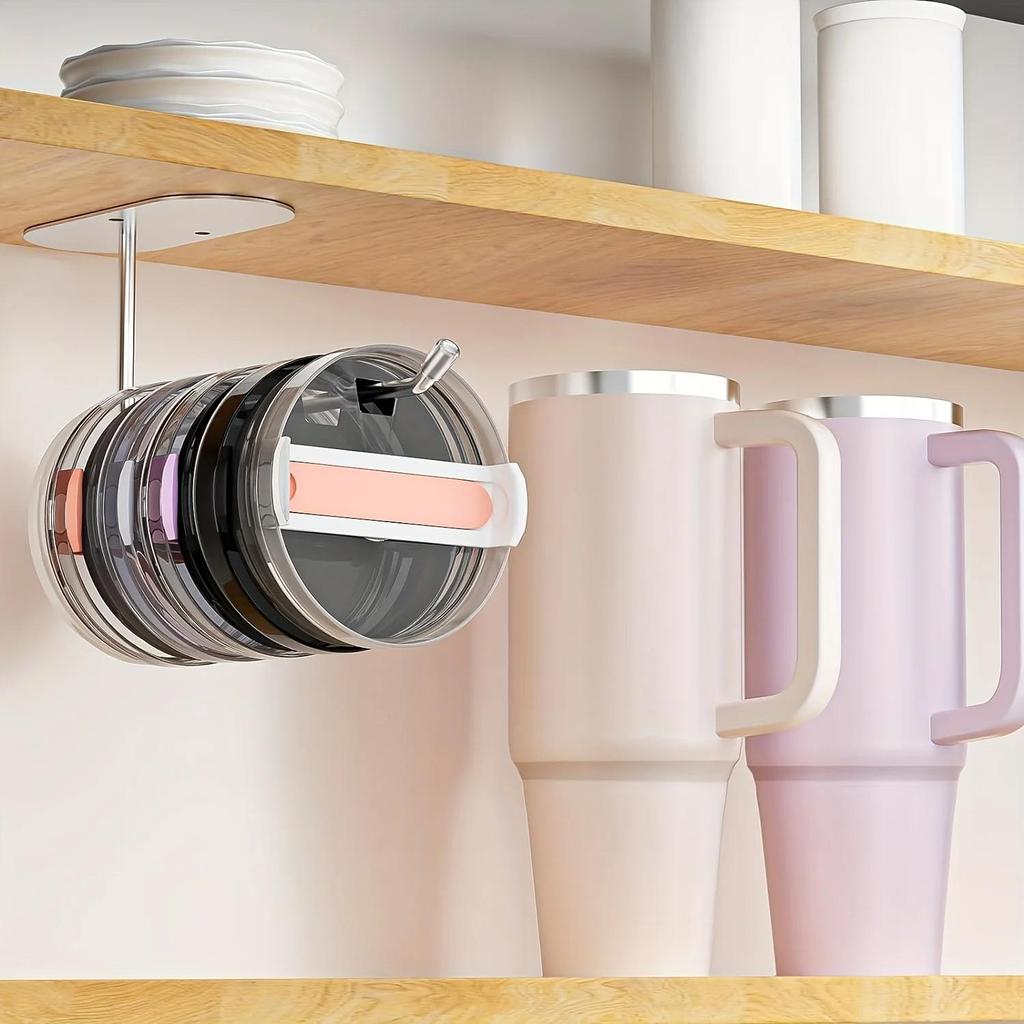 Torktumlare Lock Organizer Platssparande kopp Lock Krok Självhäftande borrhållare Kök Inuti Under skåp Organizers Förvaring