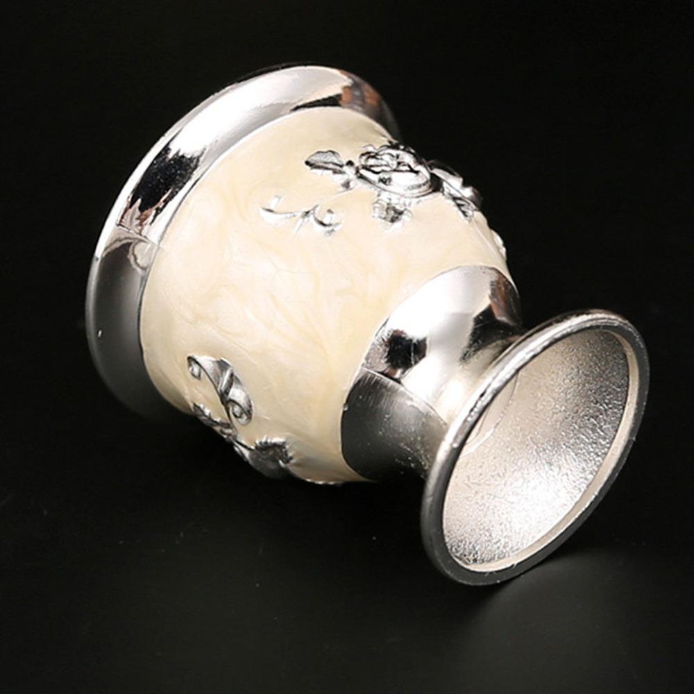 2PCS Goblets & Chalices Alloy Retro Wine Cup Small Size Exquisite Silver Goblet Silver Metal Wine Cup Restaurant Use