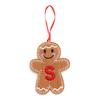 Gingerbread Man Ornaments Initial Alphabet Monogram Gingerbread Hanging Ornament Family Name Letter Xmas Tree Decor