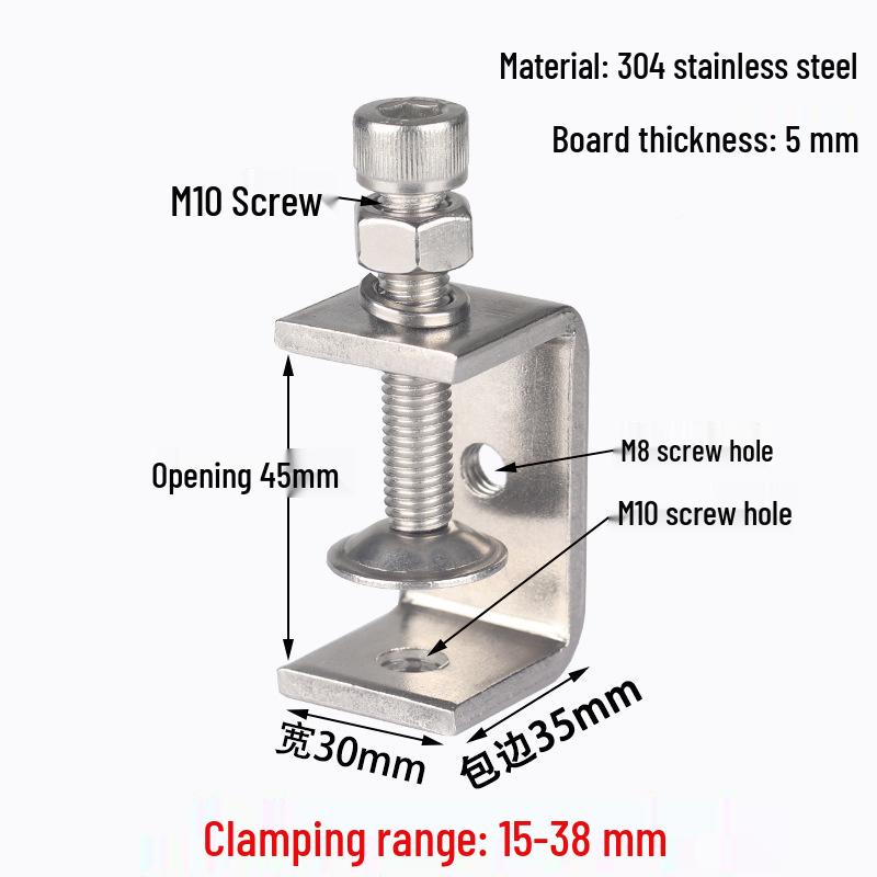 304 Stainless Steel U-Shaped Tiger Pipe Clamp Fastening Clip