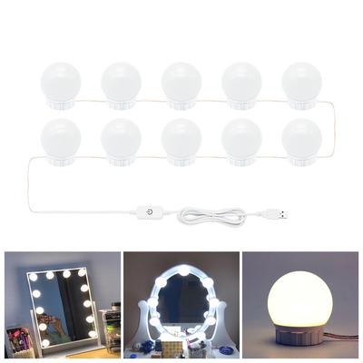 Makyaj Aynası Vanity LED Ampuller Hollywood USB Powered Kısılabilir Kiti DIY Ayarlanabilir Duvar Lambası Banyo Tuvalet Masası