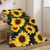 Sunshine Joy Flannel Throw Blanket Soft Sunflower Design All Season Cozy Comfort For Home Decor Gift