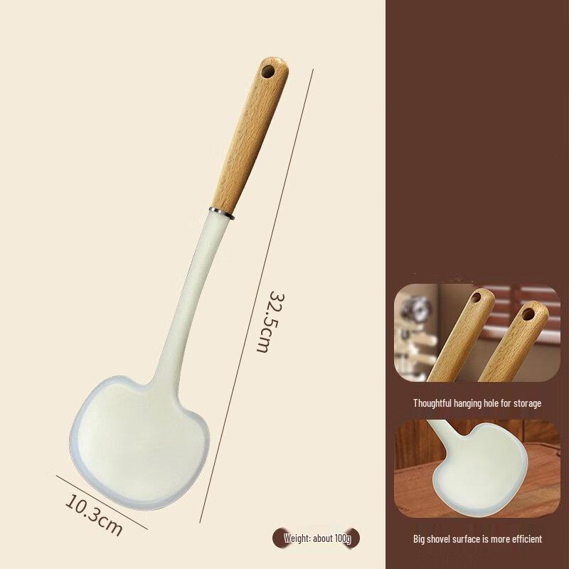 

Wutuo Wooden Handle Silicone Mushroom Spatula Set