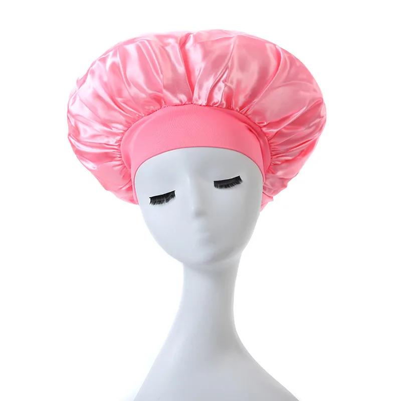 Women Satin Night Hair Cap High Stretch Sleeping Hat Chemotherapy Cap Hair Protection Bonnet Unisex Sleep Cap