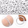 100pcs/Lot Color Acrylic Number Beads Round Flat Spacer Charm Bead for Jewelry Making DIY Bracelet Necklace Accessories