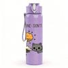 1PC Everyone Don't Do That Mushroom Cat 750ml Color Plastic Sports Water Bottle Leakproof Flip Straw Lid Suitable for Sports Office Home Use