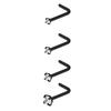 4/12PCS Stainless Steel Zircon Nose Piercing Stud Set L Shape Nose Ring Lot Twist Nose Ring Stud Bulk Body Piercing Nariz Pack