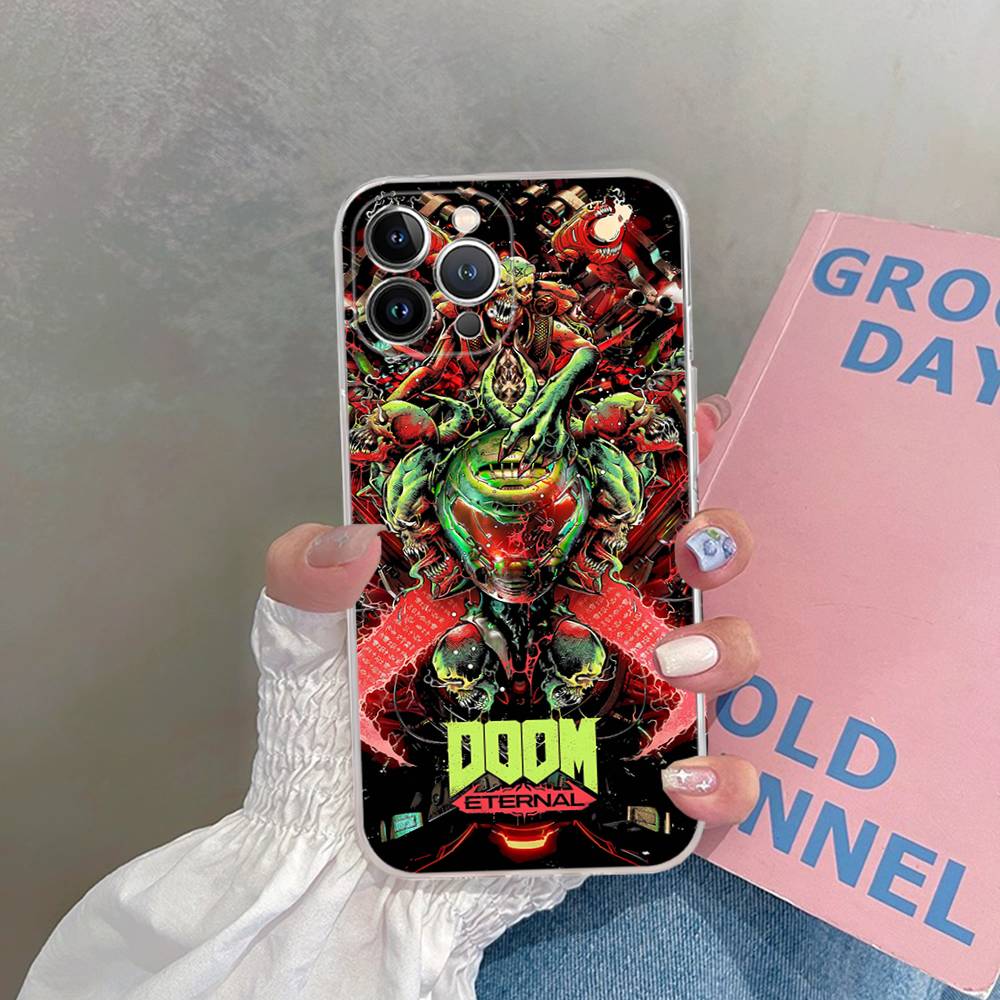 Cool Game H-DOOM Eternal-S Phone Case For iPhone 17 16 15 14 13 11 12 Pro Max 16 Plus Transparent