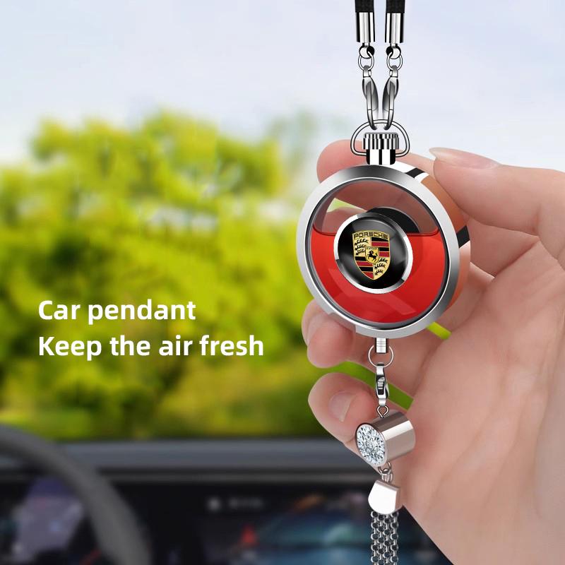 Car Perfume Pendant Air Freshener Hanging Diffuser For Porsche Panamera Taycan 911 718 Macan Cayenne Boxster Cayman 918 Pajun