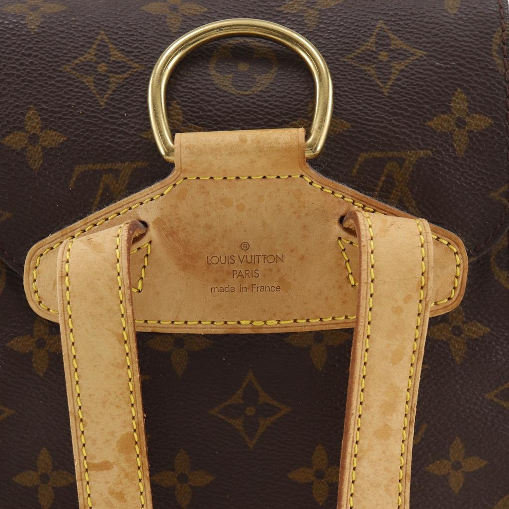 Louis Vuitton MontsourisMM Backpack Daypack M51136 Brown Monogram Canvas Women Used