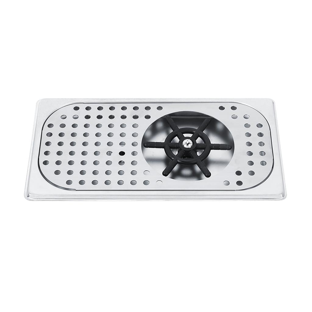 114mm Diameter 201 Stainless Steel Milk Tea Cup Washer Cleaner Glass Rinser G1/2in