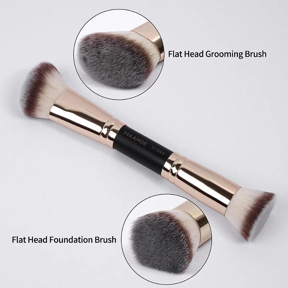 2/4/5Pcs Soft Bristle Dual-ended Makeup Brushes Angled Top Foundation Brush Set Beauty Application