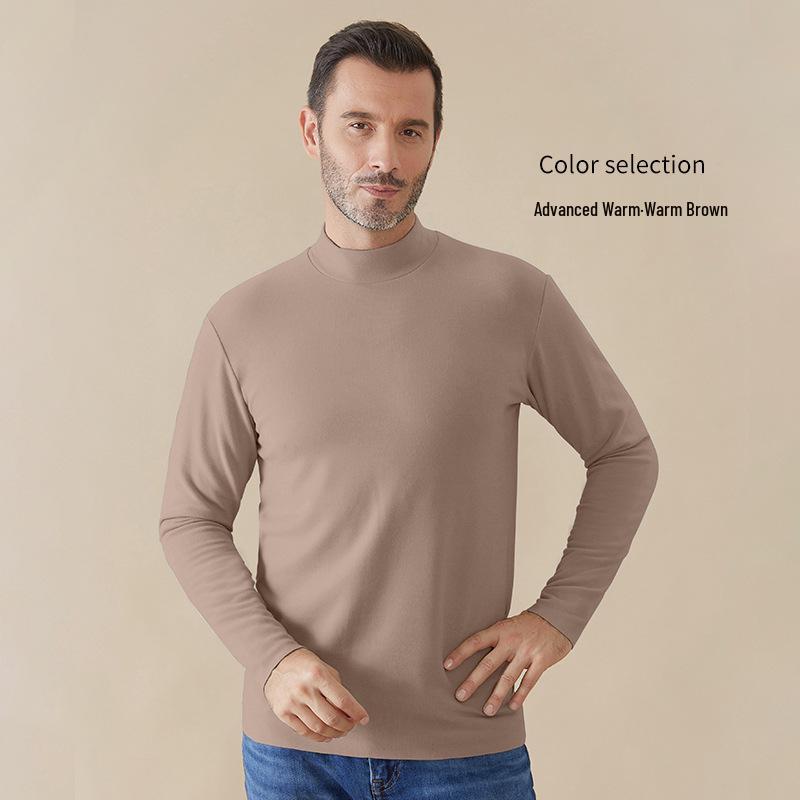 

Мужская бархатная термофутболка с длинным рукавом и полувысоким воротом, облегающего кроя XL/Height 125-150 jin