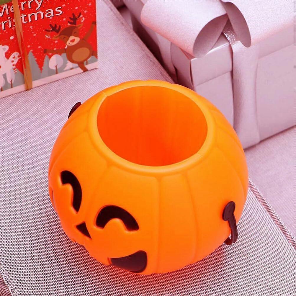 4-Pack Pumpkin Candy Buckets for Kids, Halloween Candy Buckets, Kids Trick or Treat Buckets