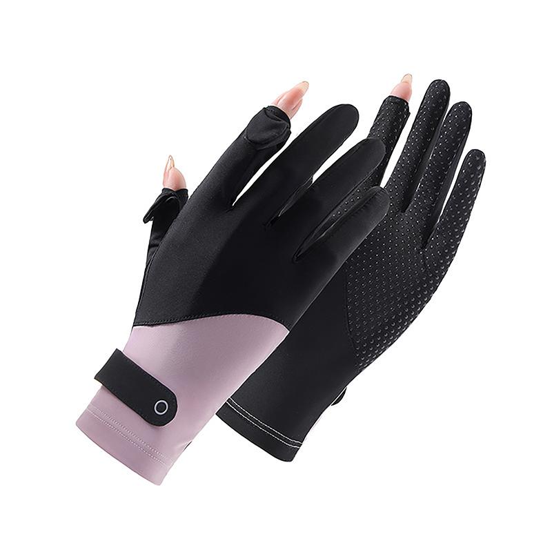 Sun Protection Gloves Sunscreen Breathable Anti-Uv Cooling Fabric Slip Gloves For Outdoor Cycling Driving