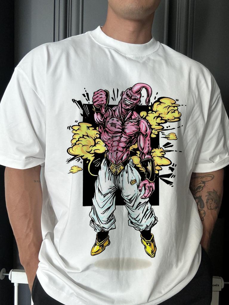 Dragon Ball Print Tshirt Unisex Anime Print Casual Shortsleeved Top Trendy Street Style Y2k Style 2026 Summer New Arrival