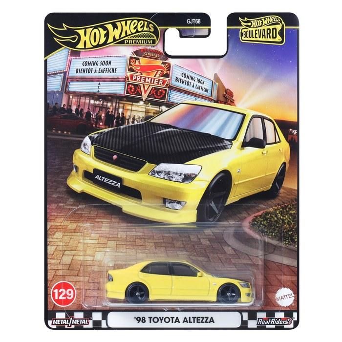 Hot Wheels Boulevard '98 Toyota Altezza Vehicle Toy Car 1/64 Scale, Yellow, JBL23
